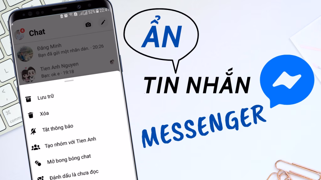 Cach an tin nhan tren Messenger